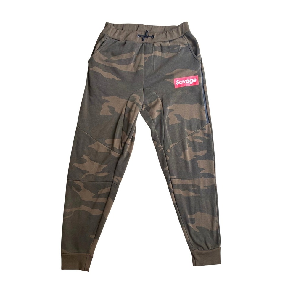 Phat Farm Boys XL Camo Joggers Savage Fleece Sweatpants Y2K Kids Streetwear 90s
